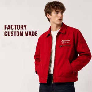 OEM Custom Mens Multi Pocket Workwear Jacket Washed Cotton Canvas Utility Work Jacket Private Label Outdoor Clothing Factory