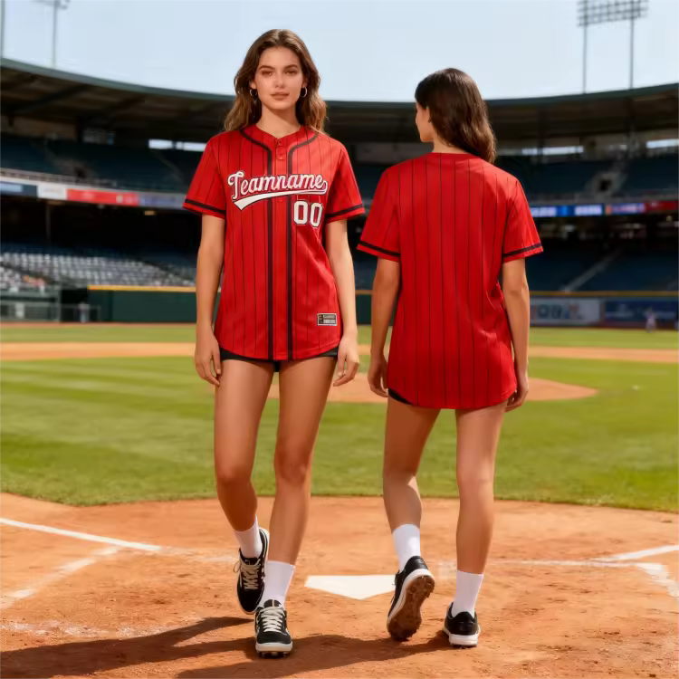 Good Quality Wholesale Printed 100% Polyester Full Button Different Colors Unisex Quick Dry Baseball Jersey Athletic T-Shirt