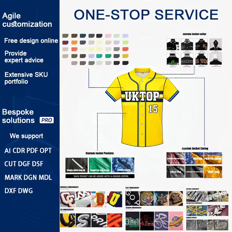 Good Quality Wholesale Printed 100% Polyester Full Button Different Colors Unisex Quick Dry Baseball Jersey Athletic T-Shirt