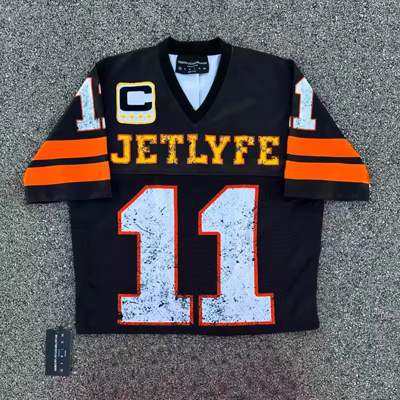 YUJIA Custom Men’s Rugby Jersey T-Shirt Wholesale Quick Dry Cotton Polyester Fabric Top Mesh Patchwork Letter Custom Garment