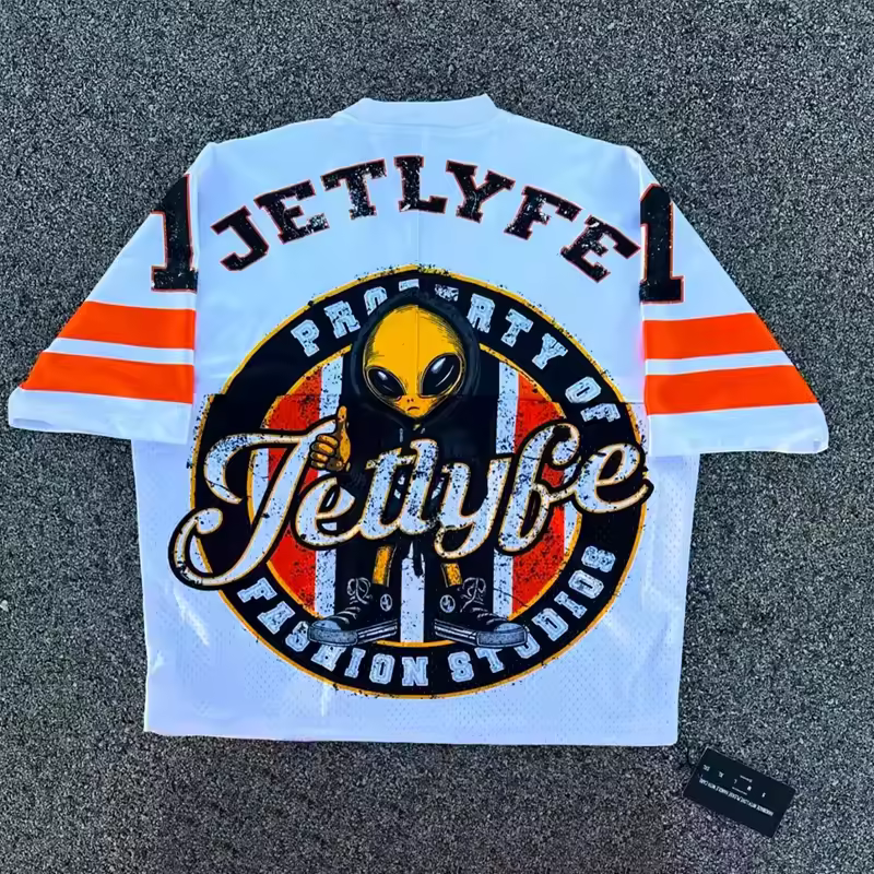 YUJIA Custom Men’s Rugby Jersey T-Shirt Wholesale Quick Dry Cotton Polyester Fabric Top Mesh Patchwork Letter Custom Garment