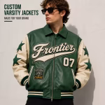 OEM Custom Faux Leather Varsity Jacket Men Zip up Bomber Jacket Mixed Chenille Patch Embroidery Custom Streetwear Letter Jacket